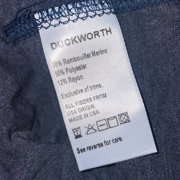 Duckworth Women’s Sz XS Long Sleeve Wool Blend Shirt in Blue - Picture 6 of 7